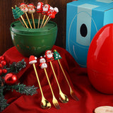 Maxbell 4 Pieces Christmas Coffee Spoon Stainless Steel for Wedding