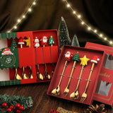 Maxbell 4 Pieces Christmas Coffee Spoon Stainless Steel for Wedding