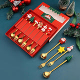 Maxbell 4 Pieces Christmas Coffee Spoon Stainless Steel for Wedding
