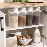 Maxbell Rice Storage Bin Sealed Lid with Measuring Cup Food Container for Grain Nuts