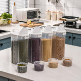 Maxbell Rice Storage Bin Sealed Lid with Measuring Cup Food Container for Grain Nuts