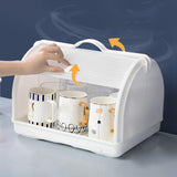 Maxbell Nursing Bottle Storage Box with Drainer and Cover for Tea Cup Coffee Mug