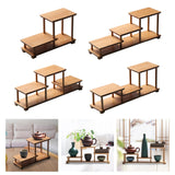 Maxbell Spice Rack Storage Shelves Showcase Fixtures for Model Collectibles Cosmetic A