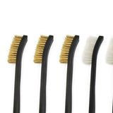 Maxbell 9Pcs Wire Brush Brass Steel Nylon Brush Cleaning Brush for Shower Removal