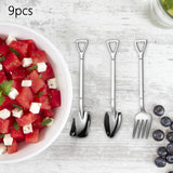 Maxbell 9 Pieces Cutlery Set Tableware Cutlery for Christmas Party Dining Room