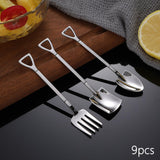 Maxbell 9 Pieces Cutlery Set Tableware Cutlery for Christmas Party Dining Room