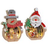 Maxbell Wooden Christmas Ornaments Photo Props Snowman for Party Office Table Decor A