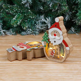 Maxbell Wooden Christmas Ornaments Photo Props Snowman for Party Office Table Decor A