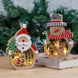 Maxbell Wooden Christmas Ornaments Photo Props Snowman for Party Office Table Decor A