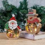 Maxbell Wooden Christmas Ornaments Photo Props Snowman for Party Office Table Decor A