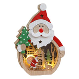 Maxbell Wooden Christmas Ornaments Photo Props Snowman for Party Office Table Decor A
