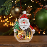 Maxbell Wooden Christmas Ornaments Photo Props Snowman for Party Office Table Decor A