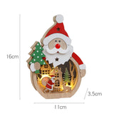 Maxbell Wooden Christmas Ornaments Photo Props Snowman for Party Office Table Decor A