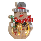 Maxbell Wooden Christmas Ornaments Photo Props Snowman for Party Office Table Decor B