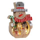 Maxbell Wooden Christmas Ornaments Photo Props Snowman for Party Office Table Decor B