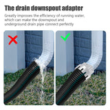 Maxbell Downspout Adapter Universal for Landscape Pipe Outdoor Corrugated Pipe White 2inchx3inch