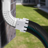 Maxbell Downspout Adapter Universal for Landscape Pipe Outdoor Corrugated Pipe White 2inchx3inch