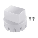 Maxbell Downspout Adapter Universal for Landscape Pipe Outdoor Corrugated Pipe White 2inchx3inch