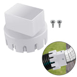 Maxbell Downspout Adapter Universal for Landscape Pipe Outdoor Corrugated Pipe White 2inchx3inch