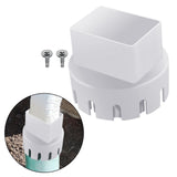Maxbell Downspout Adapter Universal for Landscape Pipe Outdoor Corrugated Pipe White 2inchx3inch