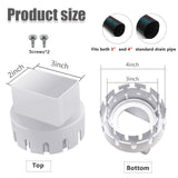 Maxbell Downspout Adapter Universal for Landscape Pipe Outdoor Corrugated Pipe White 2inchx3inch
