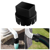 Maxbell Downspout Adapter Universal for Landscape Pipe Outdoor Corrugated Pipe Black 2inchx3inch