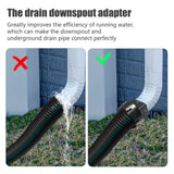 Maxbell Downspout Adapter Universal for Landscape Pipe Outdoor Corrugated Pipe Black 2inchx3inch