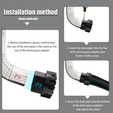 Maxbell Downspout Adapter Universal for Landscape Pipe Outdoor Corrugated Pipe Black 2inchx3inch