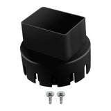 Maxbell Downspout Adapter Universal for Landscape Pipe Outdoor Corrugated Pipe Black 2inchx3inch