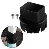 Maxbell Downspout Adapter Universal for Landscape Pipe Outdoor Corrugated Pipe Black 2inchx3inch