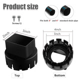 Maxbell Downspout Adapter Universal for Landscape Pipe Outdoor Corrugated Pipe Black 2inchx3inch
