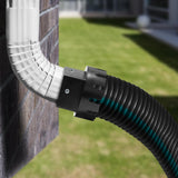 Maxbell Downspout Adapter Universal for Landscape Pipe Outdoor Corrugated Pipe Black 2inchx3inch