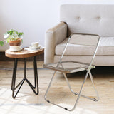 Maxbell Acrylic Clothing Store Photo Chair Furniture for Dining Room Office Home Light Gray