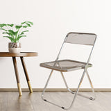 Maxbell Acrylic Clothing Store Photo Chair Furniture for Dining Room Office Home Light Gray
