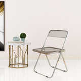 Maxbell Acrylic Clothing Store Photo Chair Furniture for Dining Room Office Home Light Gray