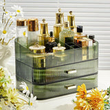Maxbell Luxury Desktop Cosmetics Storage Holder Display for Bedroom Home Countertop Green