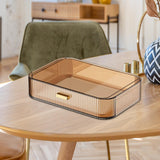 Maxbell Luxury Desktop Cosmetics Storage Holder Display for Bedroom Home Countertop Brown