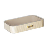 Maxbell Luxury Desktop Cosmetics Storage Holder Display for Bedroom Home Countertop Beige