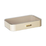 Maxbell Luxury Desktop Cosmetics Storage Holder Display for Bedroom Home Countertop Beige