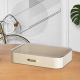 Maxbell Luxury Desktop Cosmetics Storage Holder Display for Bedroom Home Countertop Beige