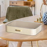 Maxbell Luxury Desktop Cosmetics Storage Holder Display for Bedroom Home Countertop Beige