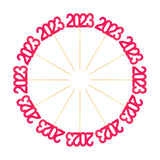 Maxbell 12Pcs 2023 Cupcake Topper Glitter for Party Decor Birthday Theme Supplies Red