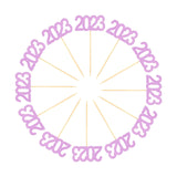 Maxbell 12Pcs 2023 Cupcake Topper Glitter for Party Decor Birthday Theme Supplies Violet