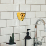 Maxbell Towel Stopper Dish Cloth Hook Wall Mounted Towel Hangers Holders for Kitchen Yellow