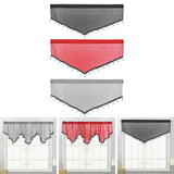 Maxbell Multipurpose Valance Breathable Short Curtain for Office Home Restaurant Black