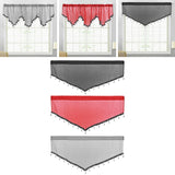 Maxbell Multipurpose Valance Breathable Short Curtain for Office Home Restaurant Black