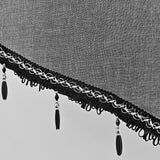 Maxbell Multipurpose Valance Breathable Short Curtain for Office Home Restaurant Black