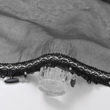 Maxbell Multipurpose Valance Breathable Short Curtain for Office Home Restaurant Black
