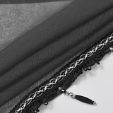Maxbell Multipurpose Valance Breathable Short Curtain for Office Home Restaurant Black