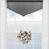 Maxbell Multipurpose Valance Breathable Short Curtain for Office Home Restaurant Black